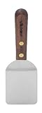 HIC Harold Import Co. 60105 Dexter-Russell Mini Turner, Stainless Steel with Walnut Handle, Made in the USA, natural