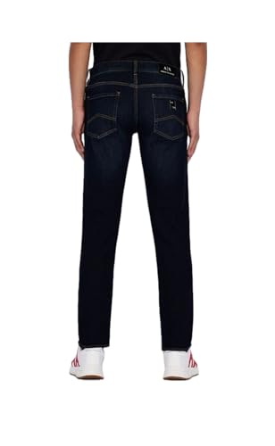 Armani Exchange Men's 5 Pocket Pocket Slim Denim Dark Rinse, Indigo Denim/Indigo, 30W x 32L Long at Amazon