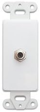 PcConnectTM Decora Wall Plate Insert, F-pin Coaxial Coupler, White