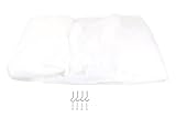 TMS 4 (Four) Corner Post Bed White Canopy Mosquito Net Full Queen King Size Netting