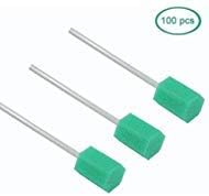 Disposable Oral Cleaning Sponge Swab, Untreated Foam Oral Swab, Hexagon, green, 250 counts