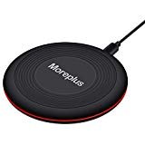 Moreplus Wireless Charger, 10W Wireless Charging for iPhone X, iPhone 8/8 Plus, Samsung Galaxy Note 8/S8/S8 Plus, S7/S7 Edge, All Qi enabled Phones (No AC Adapter)