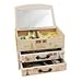 2 Layers Eiffel Tower Unique Wooden Jewelry Box Case Trinket Box Multipurpose Storage Boxes Drawer Storage Cabinet