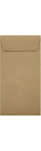 LUXPaper #7 Coin Envelopes | Peel & Press | 3 1/2" x 6 1/2" | Grocery Bag Brown | 70lb. Text | 50 Qty