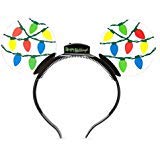Disney Parks Mickey Mouse Holiday Animated Glow Light-up Ears Headband
