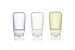 humangear GoToob+ 3-Pack (Medium) | Refillable Silicone Travel Bottle | Locking Lid | Food-Safe Material, Clear/Green/Blue, Medium (2.5 fl.oz.; 74ml)