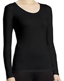 32 DEGREE HEAT WEATHERPROOF BASE LAYER SHIRT, WOMENS LONG SLEEVE BASE LAYER, BLACK, S