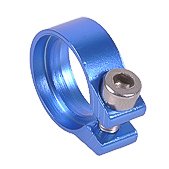 Phobya Hose Clamp with Hexagonal Socket, 10mm to 11mm (3/8" to 7/16"), Blue, 4-Pack