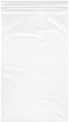 6" x 10" Zipper Resealable Storage Poly Bags, 2 mil Clear Organizer Plastic Bags (Heavy Duty), (10)