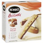 NONNI’S BAKERY TURTLE PECAN BISCOTTI COOKIES, INDIVIDUALLY WRAPPED, ITALIAN COFFEE AND TEA BISCUIT SNACK, 6.88 OZ, 8 COUNT