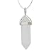 Natural Gemstone Necklace Healing Crystals Reiki Chakra Cut 18-20 Inch Gemstone Pendant Necklace (1pc) Great Gift
