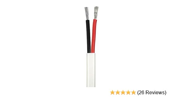 14 2 Awg Duplex Flat Dc Marine Wire Tinned Copper Boat Cable White Pvc Jacket Red Black Conductor Made In The Usa