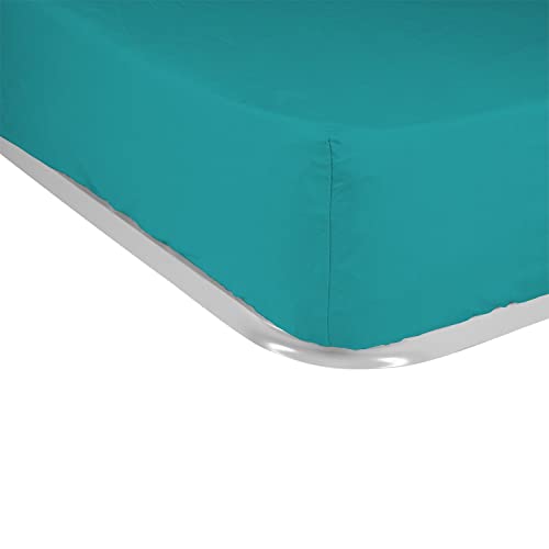 Sokios Spannbetttuch Cotton Hut von 200 türkisfarbenen grünen Fäden. Weich und atmungsaktiv. Es Macht Keine Bälle Bett90 (90x200)