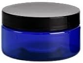 Your Oil Tools™ 8 Oz Cobalt Blue Plastic (BPA/Phthalate Free) Jar with Black Cap (Qty of 1) …