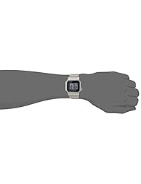 Casio B650WD-1ACF - Reloj de cuarzo para hombre con correa de acero inoxidable, color plateado