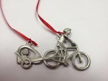 Bicycle with Trailer Christmas Ornament