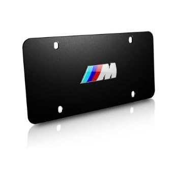Amazon Com Bmw M Logo Marque Plate Black Stainless Steel