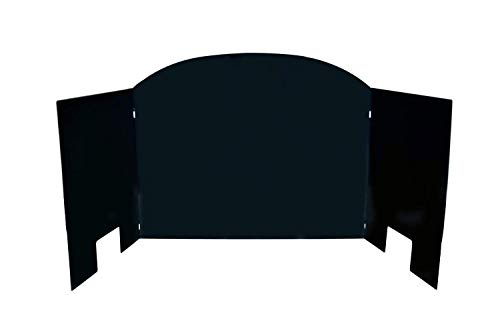 RH Peterson Co. Traditional Three Panel Black Porcelain Fyreback - 30 Inch