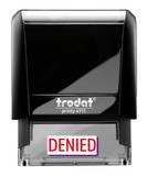 Denied - Trodat 4911 (Ideal 50) Red Self-Inking Rubber Stamp