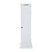 HOMCOM Toilet Paper Cabinet, Small Bathroom Corner Floor Cabinet with Doors and Shelves, Thin Storage Bathroom Organizer for Paper Shampoo, White