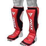 RDX Shin Guards for MMA Fighting & Boxing Training | Maya Hide Leather Muay Thai Instep Leg Protective Gear | Great Protector Pads for Kickboxing, Martial Arts, Sparring, BJJ, Karate