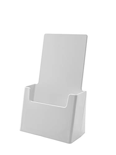 Marketing Holders 5 Pack Brochure Holder for 4" Rack Cards All In One Take One Plastic Display with Hardware for Trifolds Printed Materials and Graphic Images in Offices Areas and Restaurants - Thumbnail 7
