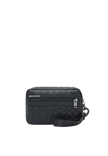 Armani Exchange Men's Liam Beauty Pouch, Black, One Size
