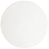 100 Count Perforated Parchment Paper - Bamboo Steamer Liners - Steamer Parchment Paper for 8-Inch Bamboo Steamers and Air Fryers, White