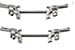 Nipple Ring Gun bar Body Jewelry Pair Sold as Pair 14 Gauge Double Pistol