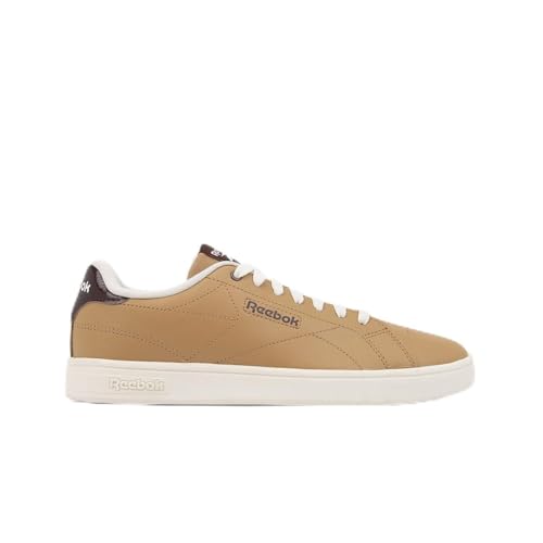 Unisex Court Clean Sneaker, Camel/Blackcherry/Chalk, 34,5 EU, Camel Blackcherry - Gesso, 34.5 EU