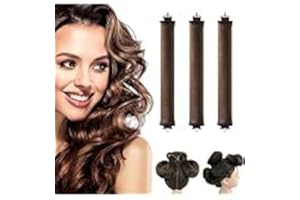 CUSPRTM Heatless Curls Overnight - 1PCS Overnight Curls Blowout Rods, Heatless Curling Rods with Hook for All Hair Types, No Heat Curlers to Sleep In, Overnight Heatless Curls for Blowout Hair (1PCS-Brown)