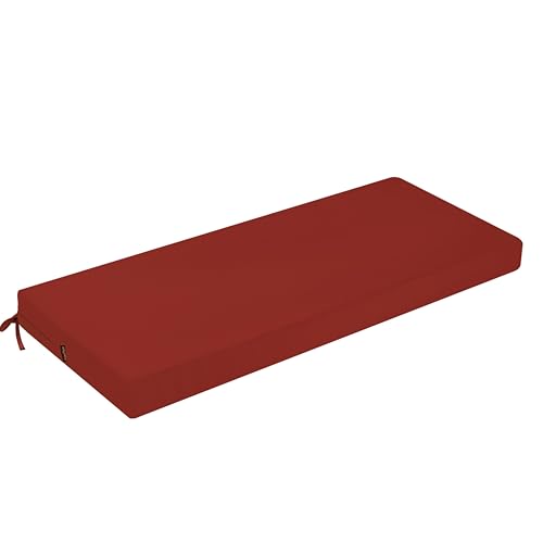PRIMEPATIO Bankauflage Outdoor 100x40, Wasserdichtes Sitzkissen, Ziegelrot