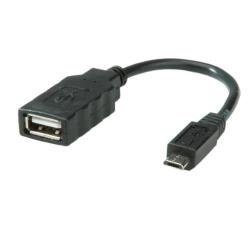 Nilox Ro11.02.8311 Adapterkabel für Kabel (Micro-USB B, USB 2.0 A, Stecker/Buchse, schwarz)