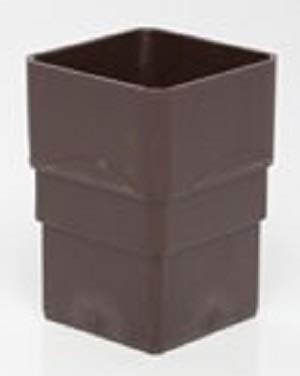 POLYPIPE RS225 Brown Pipe Connector Joiner Plain for 65mm Square downpipe