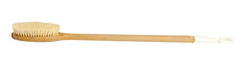 Brstenhaus Redecker Tampico Fiber Bath Brush with Oiled Beechwood Handle, 19-5/8-Inches