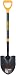 True Temper 2586100 Round Point Forged Shovel with 27 in. Fiberglass Handle and Comfort Step