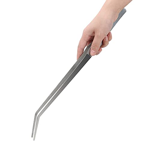 Luxiv Aquarium Tweezers Extra Long 15 inches, Stainless Steel Straight
