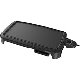 BLACK+DECKER 8-Serving Electric Griddle with Warming Tray | Family-size electric griddle with nonstick surface, warming tray and removable drip tray.