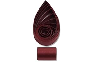 BESTOALL 3mm Metallic Shimmer Pearlescent Paper Strips Quilling Paper Strips Handmade Color Paper 60pcs/Bag 54cm Long for Arts Crafts DIY (Garnet Red)