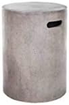 Moe's Home Collection Outdoor Stool Cato Concrete Patio Furniture, 18" Tall, Grey