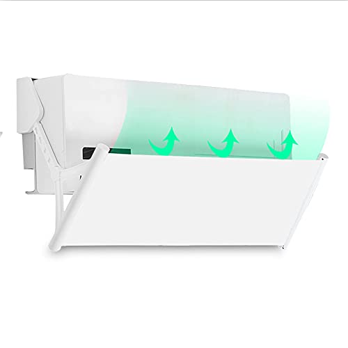 DOOGDOOG Deflettore del condizionatore, Deflector de AIRE Acondicionado Retrattile Deflexión de 180 grados(White)