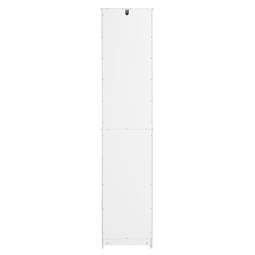 SoBuy Narrow Bathroom Storage Cabinet with Laundry Hamper, Slim Tall Freestanding Bathroom Cabinet with Drawer, Open Shelf & Adjustable Shelf, White BZR216-W