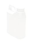 Vestil JUG-W-16 High Density Polyethylene (HDPE) Rectangular Jug with Natural Cap, 3-29/32