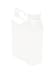 Vestil JUG-W-16 High Density Polyethylene (HDPE) Rectangular Jug with Natural Cap, 3-29/32" Length x 1-15/16" Width x 5-15/16" Height, 16 oz Capacity, White