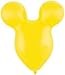 2 MICKEY MOUSE EARS Head 15" YELLOW Bright Party LATEX Helium Quality Balloons