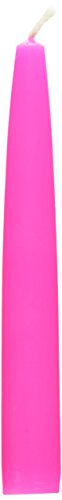 Zest Candle 12-Piece Taper Candles, 6-Inch, Hot Pink