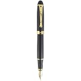 Sipliv 450 Fountain Pen Medium Nib Gold Trim - Matte Black