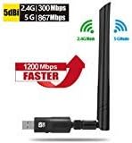 USB WiFi Adapter Wireless Internet for PC - 1200Mbps Best Dual Band (2.4G/5.8G) Laptop Desktop Network Perfect for Win10/8.1/8/7/XP Mac OS 10.4-10.12 (1200Mbps)