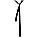 New Mens Solid Black Retro Skinny Necktie 1.5