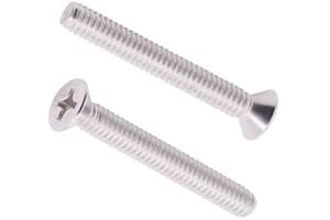 AOESIN 6-32 x 1-1/2" (80 pcs) Flat Head Machine Screws, 304 Stainless Steel (18-8), Phillips Drive, Cross Recessed 80° countersunk Head Screws, Coarse Thread UNC, ANSI B18.6.3-2
